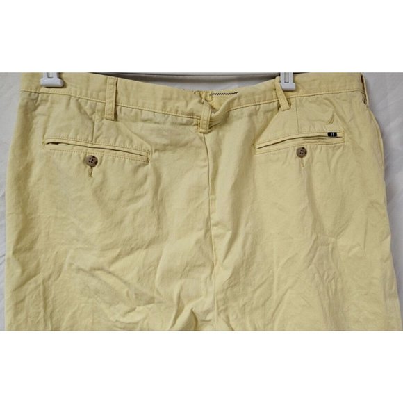 Nautica Mens 40 Yellow The Deck Classic Fit Flat Front Chino Khaki Shorts - Picture 9 of 13